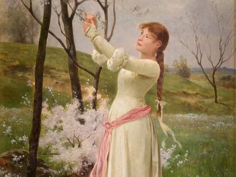 1850-Eduard Niczky - Il pergolato del giardino